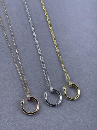 Cartier Juste un Clou necklace with diamonds at the head and tip