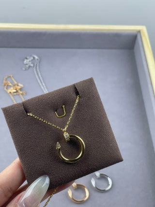 Cartier Juste un Clou necklace with diamonds at the head and tip