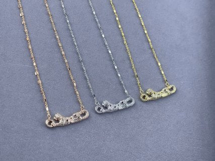 Cartier Panthère necklace with lacquer and full pavé diamonds