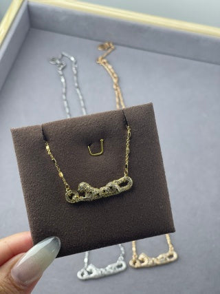 Cartier Panthère necklace with lacquer and full pavé diamonds