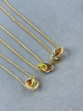 Cartier Square Three-Ring Tricolor Necklace