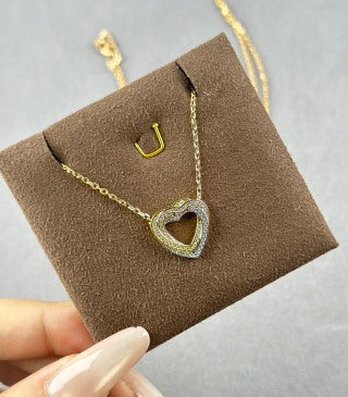 Cartier Heart-Shaped Three-Ring Tricolor Necklace