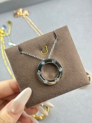 Cartier "Big Disc" Necklace with Three Diamonds