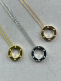 Cartier large round pendant necklace with six diamonds