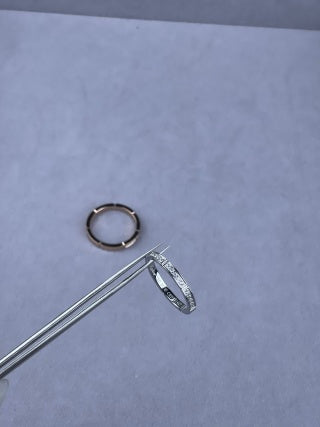 Cartier Ice Cube Ring with Three Diamond-Set Sections