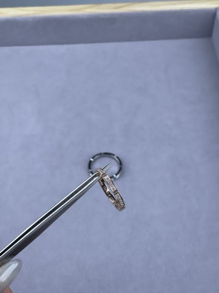 Cartier Ice Cube Ring with Three Diamond-Set Sections