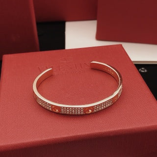 FENDI Crystal FF Pavé Cuff Bracelet
