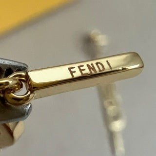 FENDI Vertical Logo Drop Stud Earrings