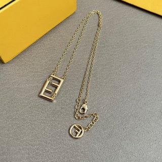 FENDI FF Bar Pendant Necklace