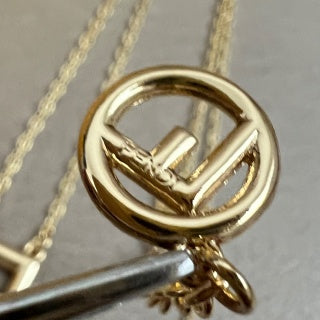 FENDI FF Bar Pendant Necklace