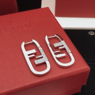 Fendi Astra FF Statement Logo Stud Earrings