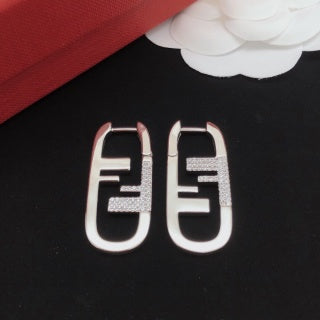 Fendi Astra FF Statement Logo Stud Earrings
