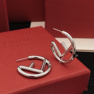 Fendi Aria FF Open Circle Hoop Earrings