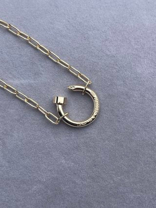 Cartier chunky chain necklace with diamonds at the ends