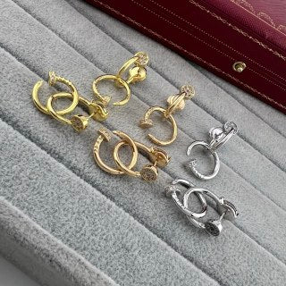 Cartier Juste un Clou double-loop earrings with diamond-set ends