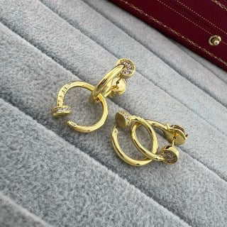 Cartier Juste un Clou double-loop earrings with diamond-set ends