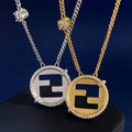 FENDI FF Halo Pendant Necklace