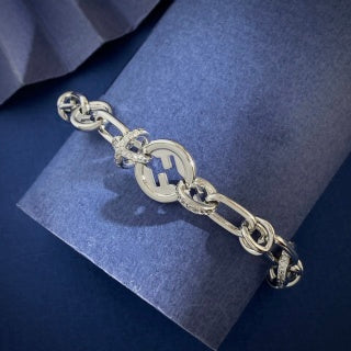 FENDI Interlocking FF Link Chain Bracelet