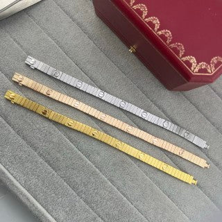 Cartier striped screw bracelet