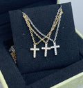 Cartier diamond-pavé cross necklace