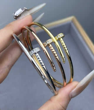 Cartier Juste un Clou bracelet with diamonds on the head and tip