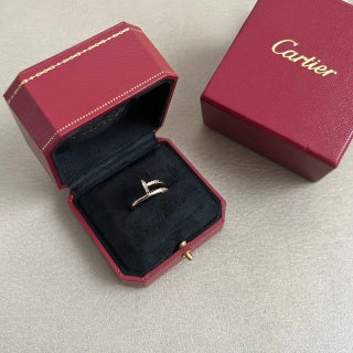 Cartier Juste un Clou ring with diamonds on the head and tip