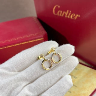 Cartier Minerva Circle Drop Earrings