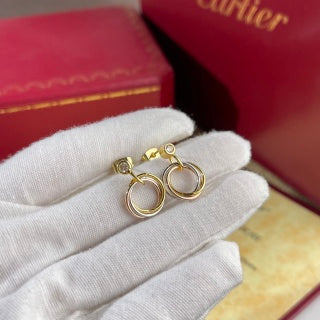 Cartier Minerva Circle Drop Earrings
