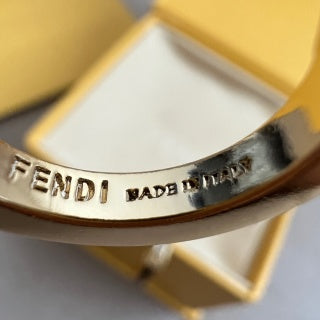 Fendi Celine FF Curve Logo Stud Earrings