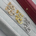 Cartier polished double-nail stud earrings