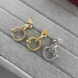 Cartier polished double-nail stud earrings