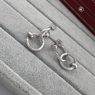 Cartier polished double-nail stud earrings