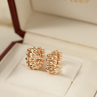 Cartier Roselle Beaded Hoop Earrings