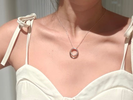 Cartier Aurelia Double Halo Diamond Pendant Necklace