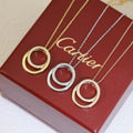 Cartier Aurelia Double Halo Diamond Pendant Necklace