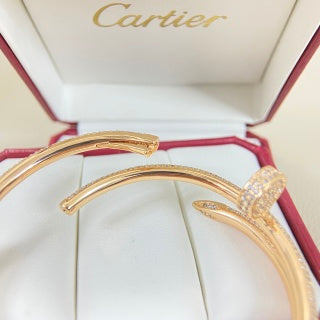 Cartier Juste un Clou bracelet, three-row, fully diamond-set, with spring-loaded clasp