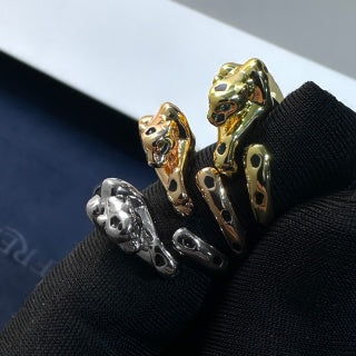 Cartier Smooth-Finish Leopard-Motif Ring
