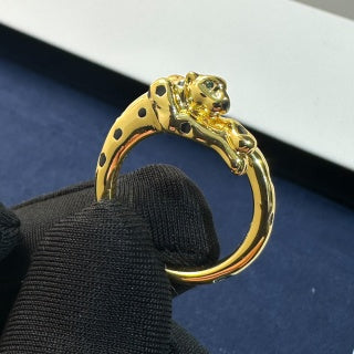 Cartier Smooth-Finish Leopard-Motif Ring