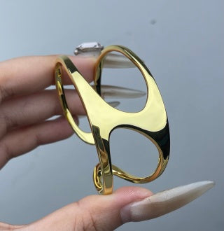 Hermès Élan Sculptural Open Cuff Bracelet