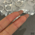 Cartier 7-segment ring with half-set diamonds
