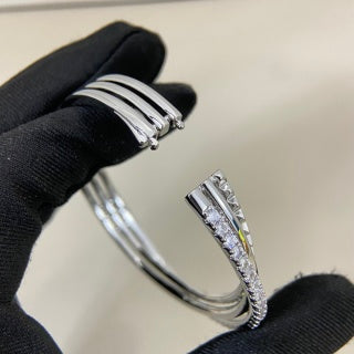Cartier Diamond-Set Three-in-One Angled Bracelet