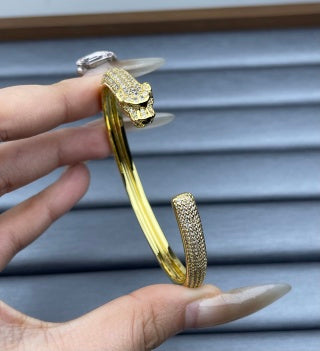Cartier Panther-Head-and-Tail Diamond Bracelet
