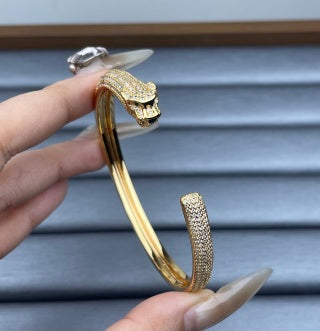 Cartier Panther-Head-and-Tail Diamond Bracelet