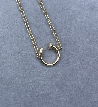 Cartier chunky chain necklace with diamonds at the ends
