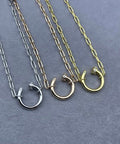 Cartier chunky chain necklace with diamonds at the ends