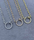 Cartier Juste un Clou necklace with thick chain and full diamond pavé