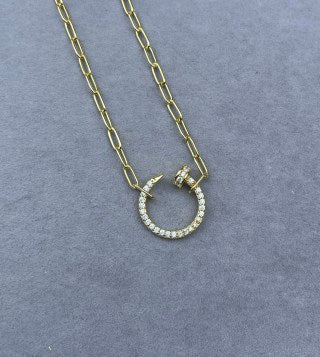 Cartier Juste un Clou necklace with thick chain and full diamond pavé