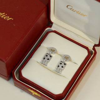 Cartier Nocturne Diamond Lock Drop Earrings