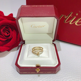 Cartier Lumière Trio Pavé Diamond Band Ring