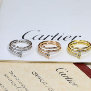 Cartier Lumière Trio Pavé Diamond Band Ring